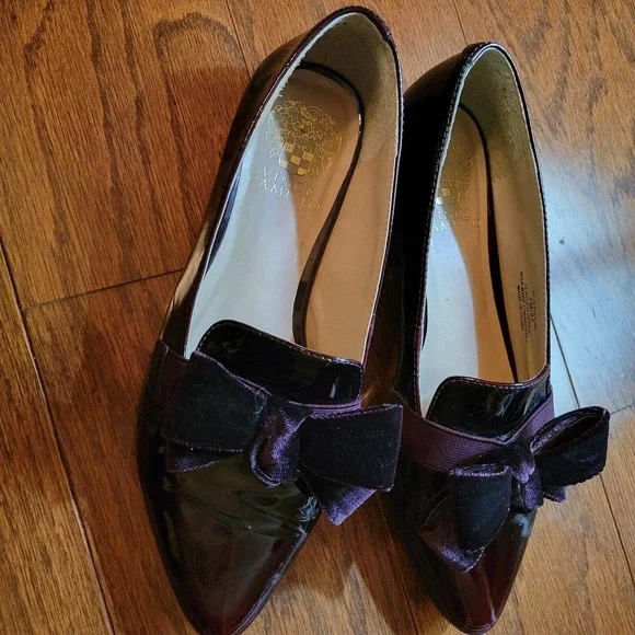 Vince Camuto Burgundy Patent Pointed Toe Dress Loafer Women's Size 7M VP-RAYLENA - Picture 4 of 8